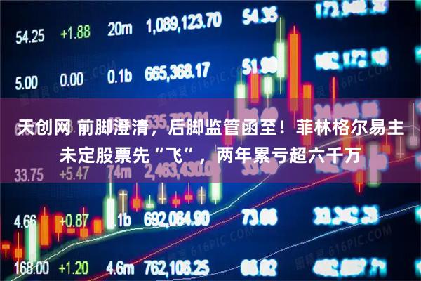 天创网 前脚澄清,后脚监管函至!菲林格尔易主未定股票先“飞”,两年累亏超六千万