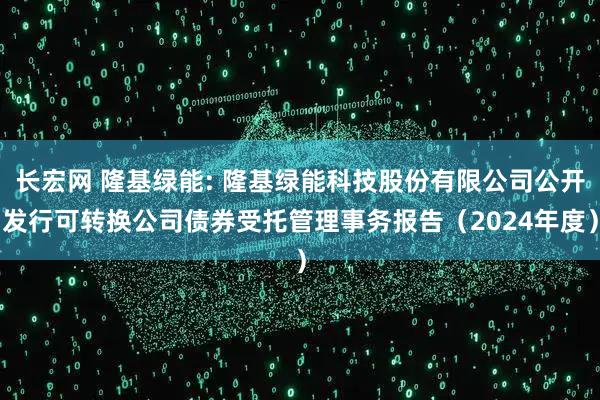 长宏网 隆基绿能: 隆基绿能科技股份有限公司公开发行可转换公司债券受托管理事务报告（2024年度）